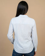 Camisa con Rayas Verticales Clásicas - Azul