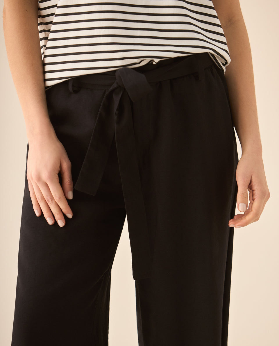 Pantalón con elástico posterior para mujer - Negro 34_932G300_NEG190303_4