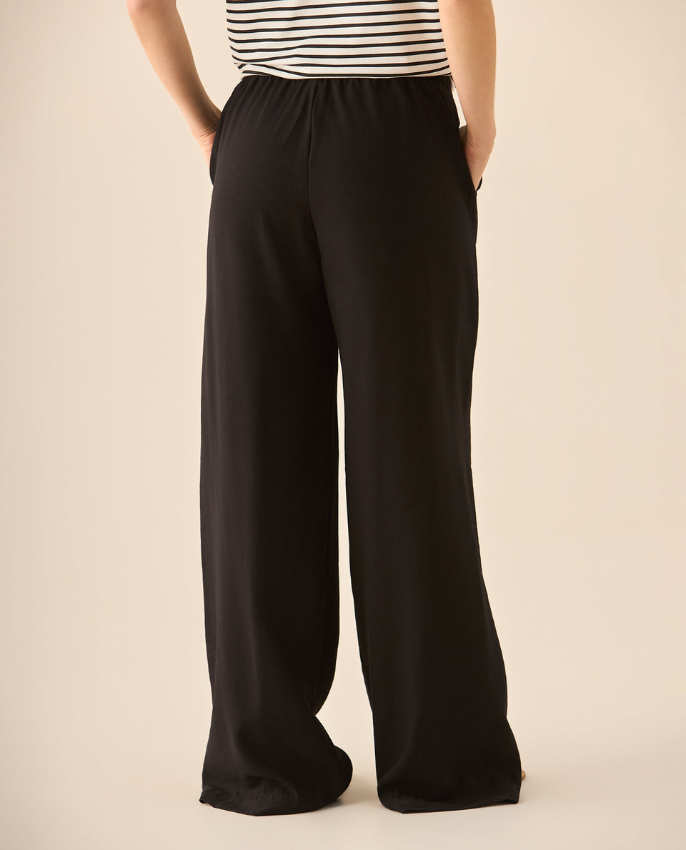 Pantalón con elástico posterior para mujer - Negro 34_932G300_NEG190303_5