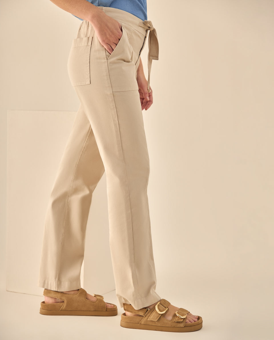 Pantalón Cargo con Cordón Ajustable - Beige 34_933G004_BEI130607_6