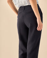 Pantalón con Botón Dorado - Azul