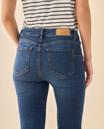 Jeans Skinny con Stretch Tiro Medio - Azul