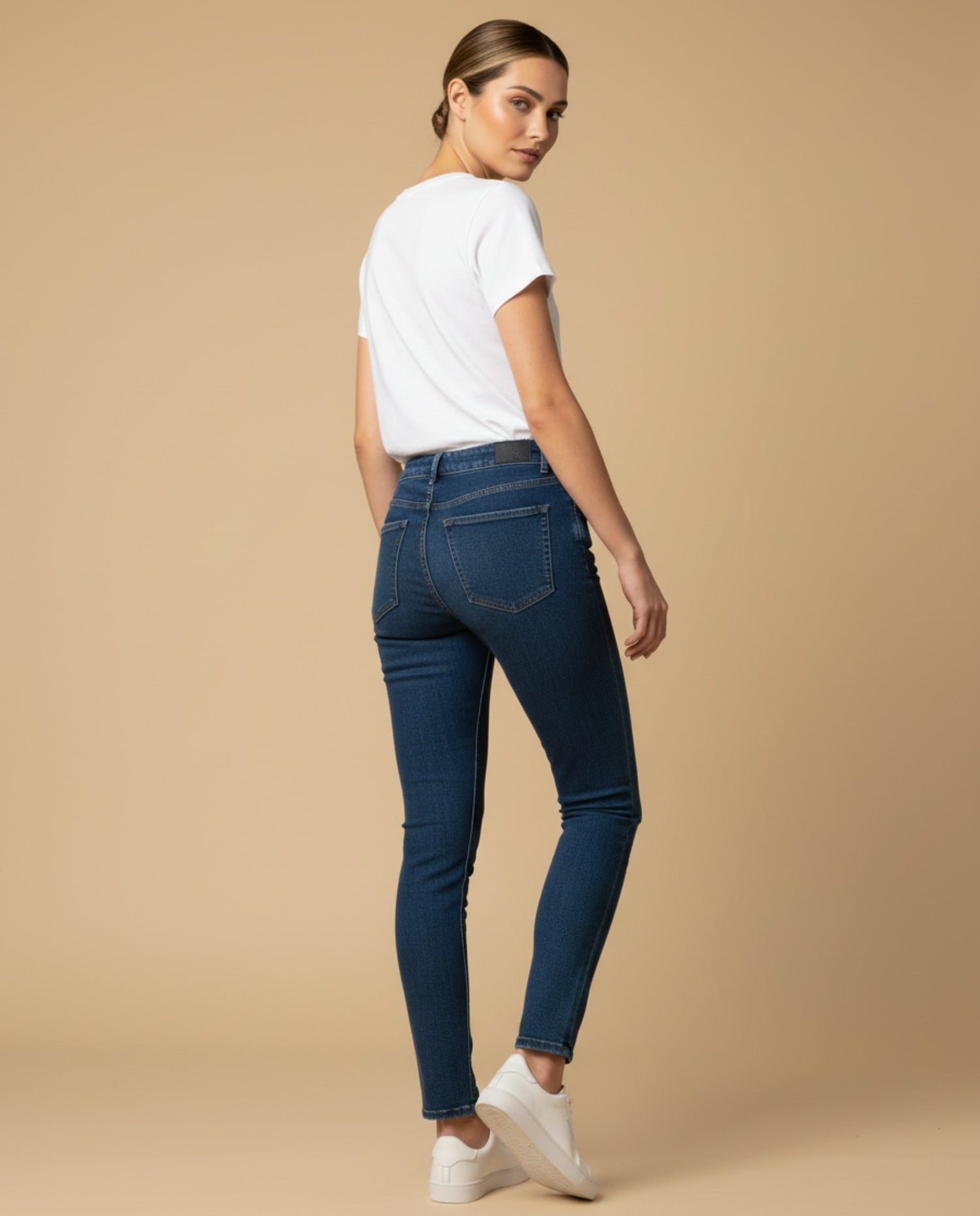Jean boot cut cinco bolsillos para mujer - Azul