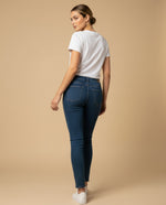Jean boot cut cinco bolsillos para mujer - Azul