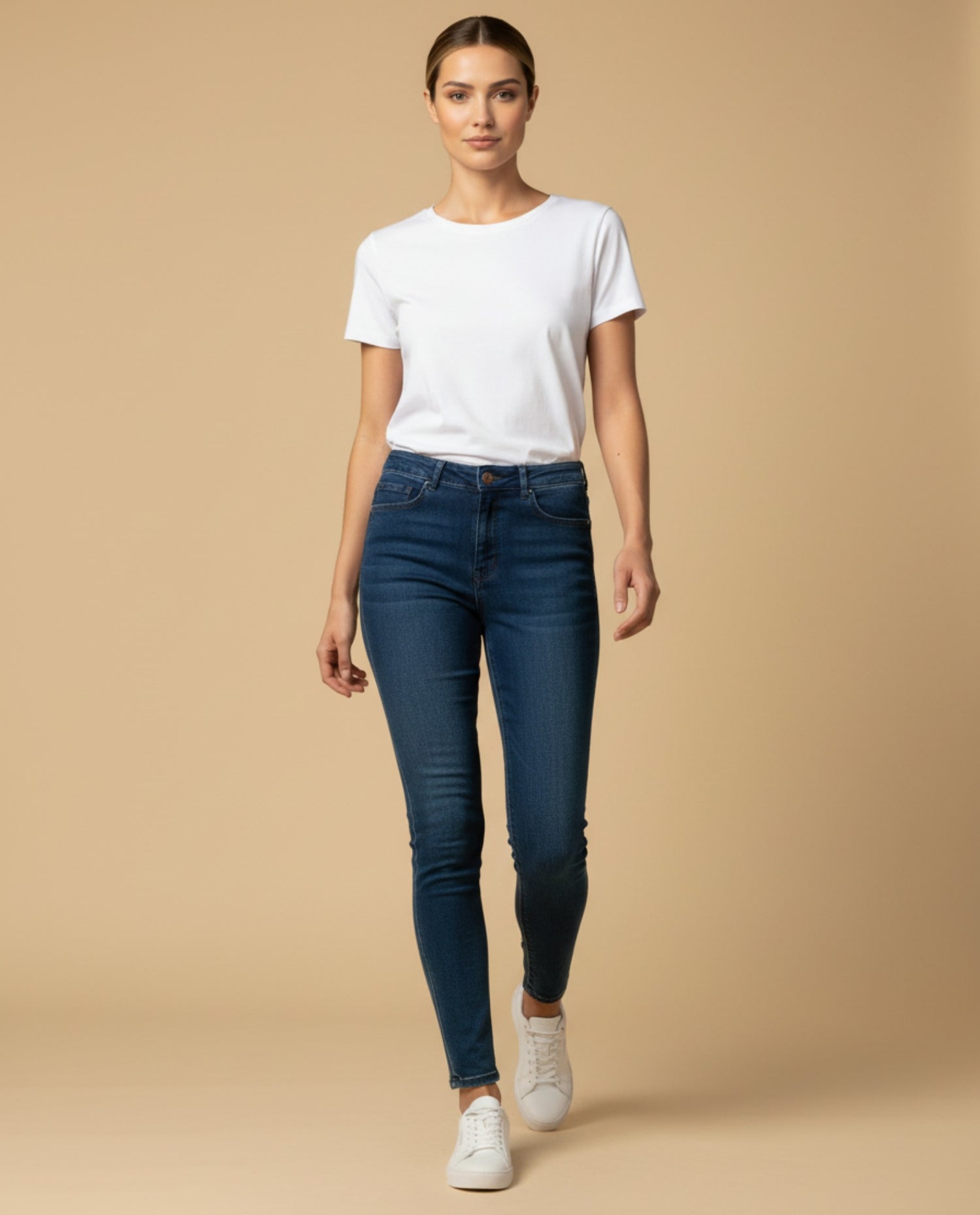 Jean boot cut cinco bolsillos para mujer - Azul