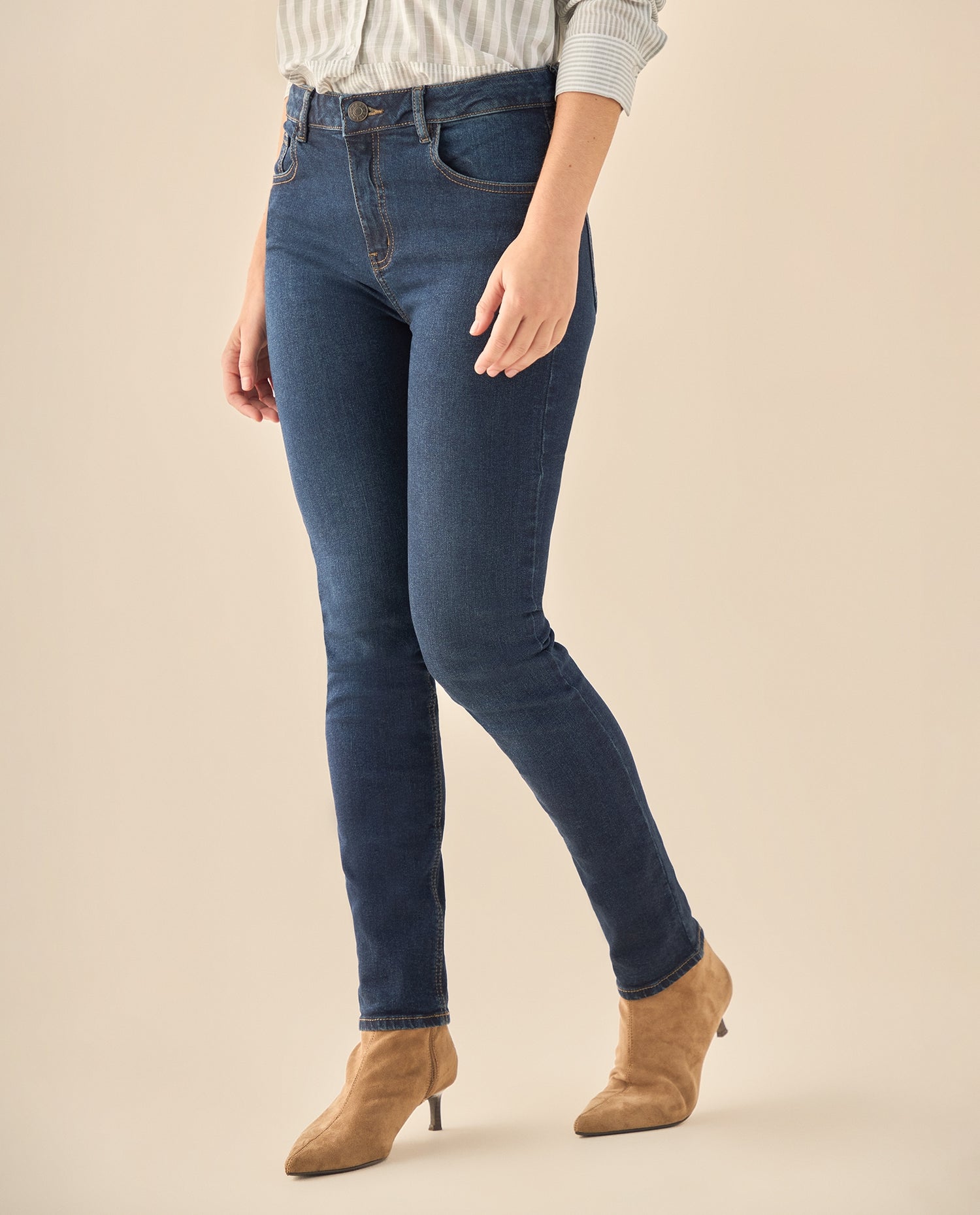 Pantalón con Stretch Natural - Azul