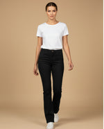 Jean recto cinco bolsillos para mujer - Negro