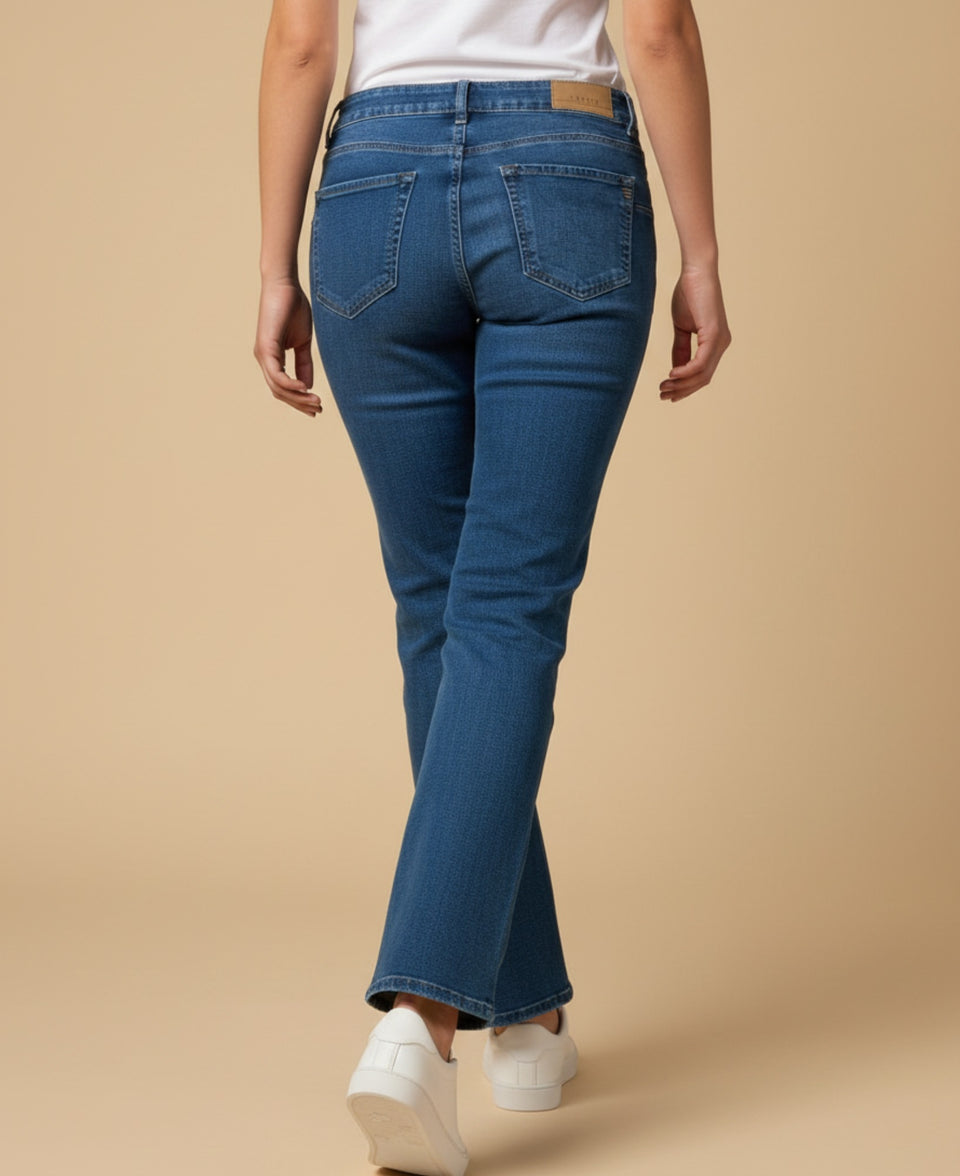 Jean bootcut tiro alto cinco bolsillos para mujer - Azul 34_973G312_AZU174027_2