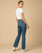 Jean boot cut con corte acampanado para mujer - Azul