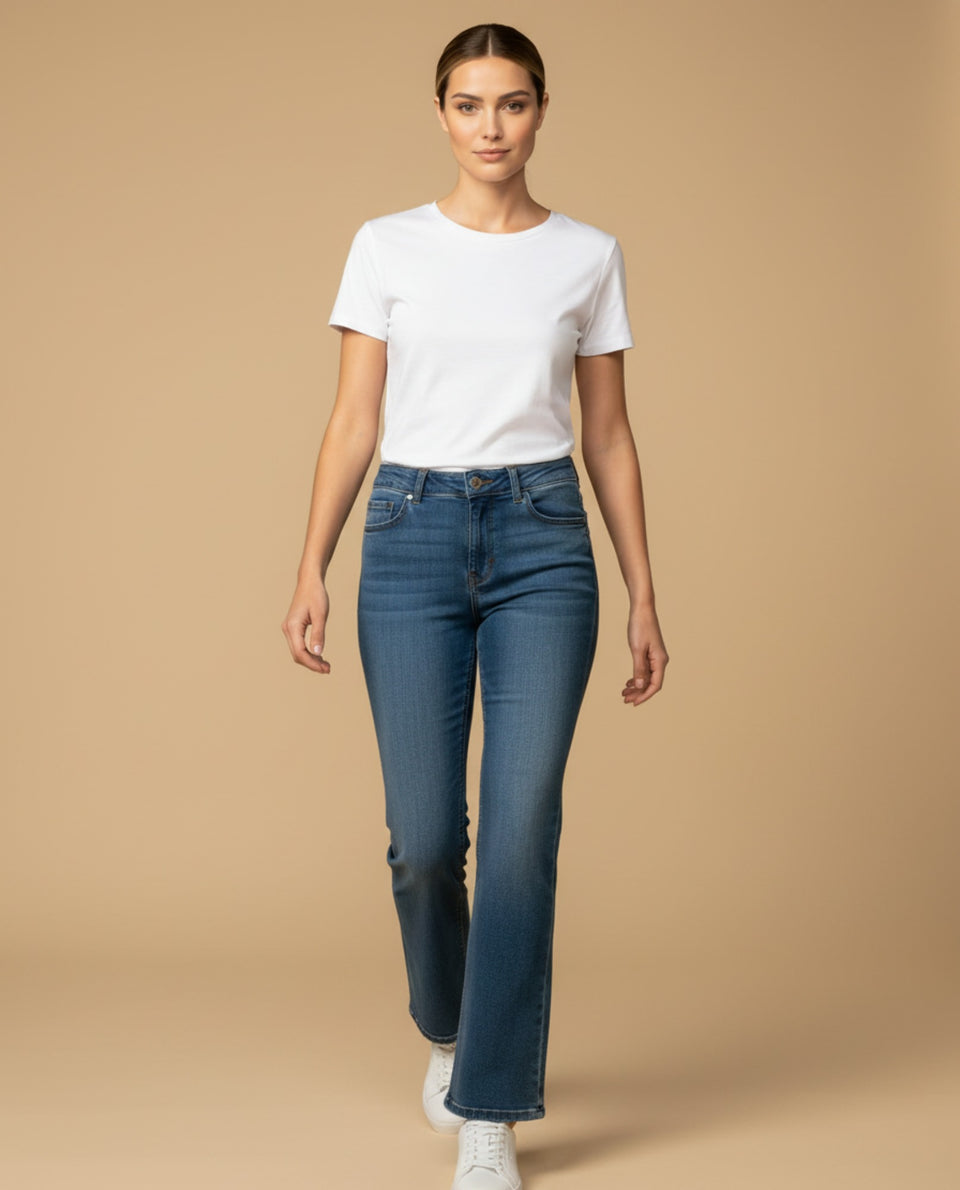 Jean boot cut con corte acampanado para mujer - Azul 34_979G001_AZU193933_1