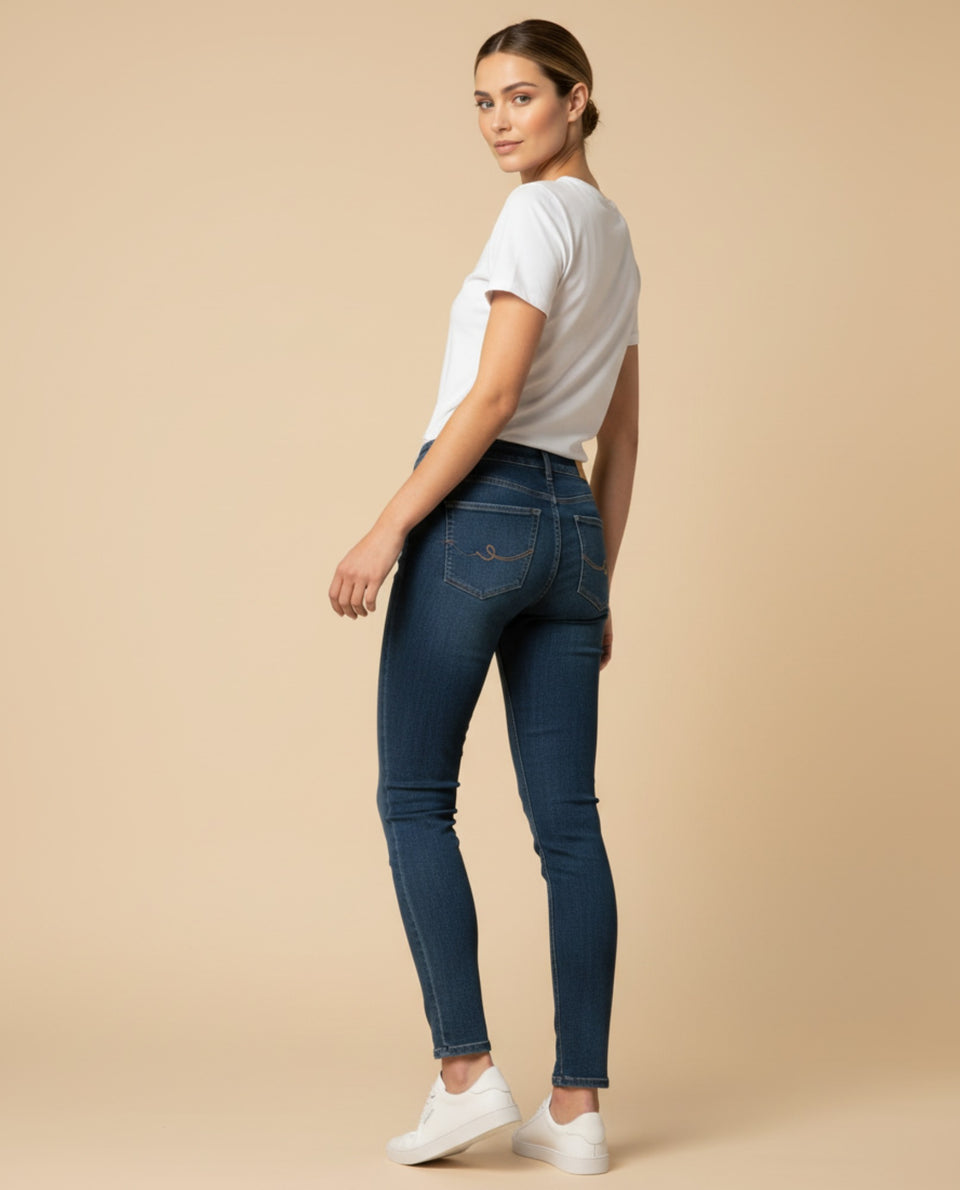 Jean skinny tiro alto cinco bolsillos para mujer - Azul 34_979G302_AZU193933_1