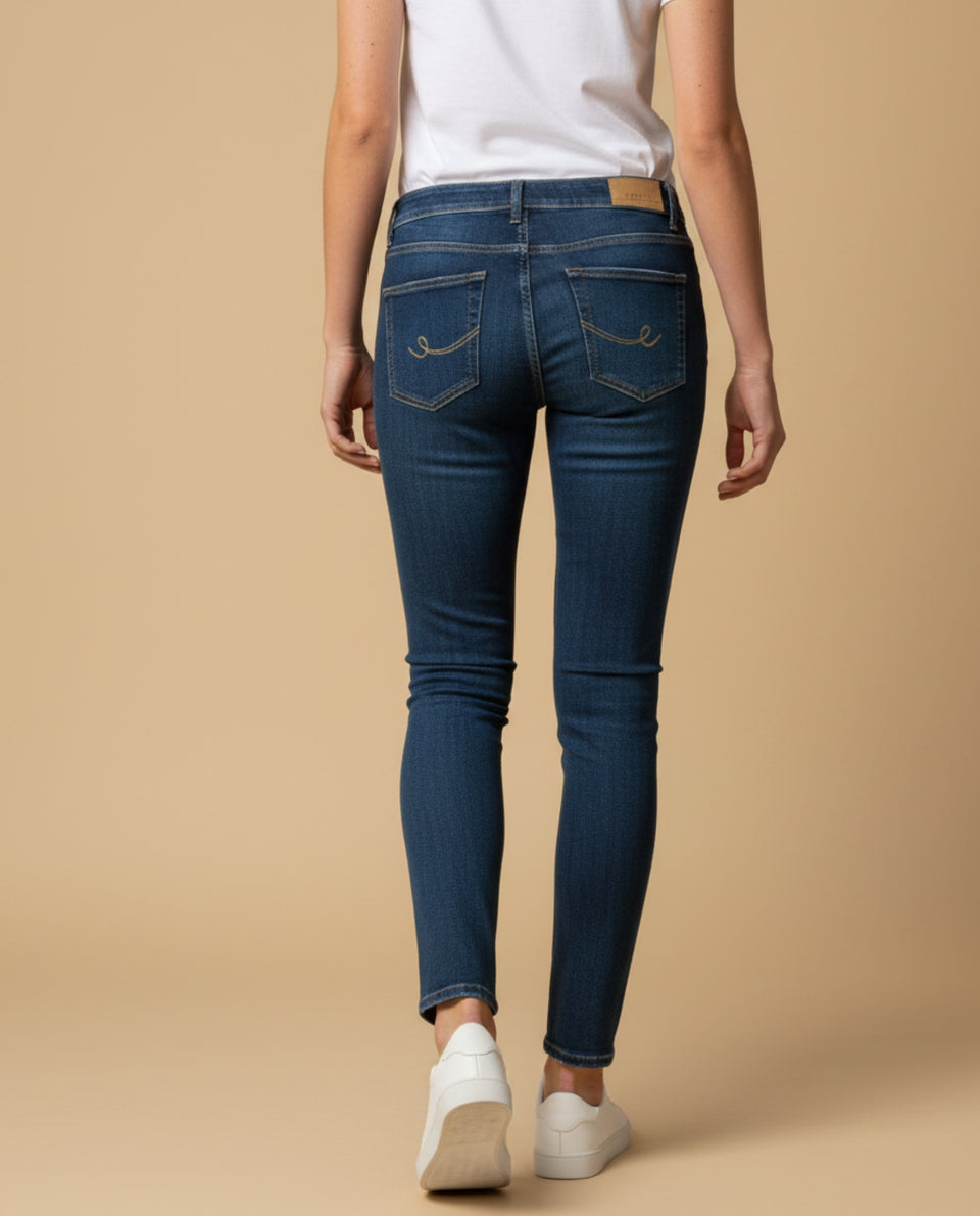 Jean skinny tiro alto cinco bolsillos para mujer - Azul 34_979G302_AZU193933_3