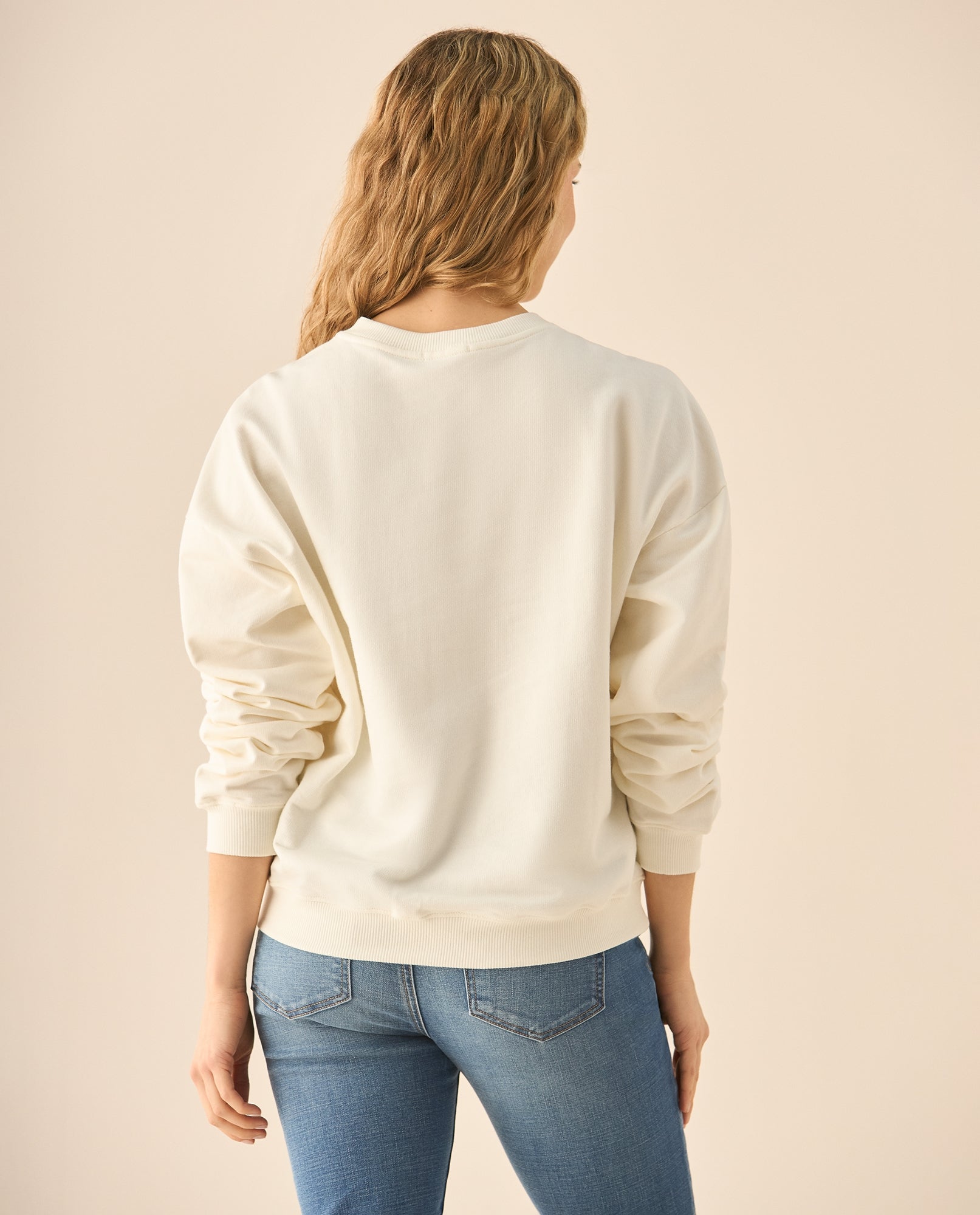 Buzo con lentejuelas para mujer - Crudo 34_982G301_CRU110104_5